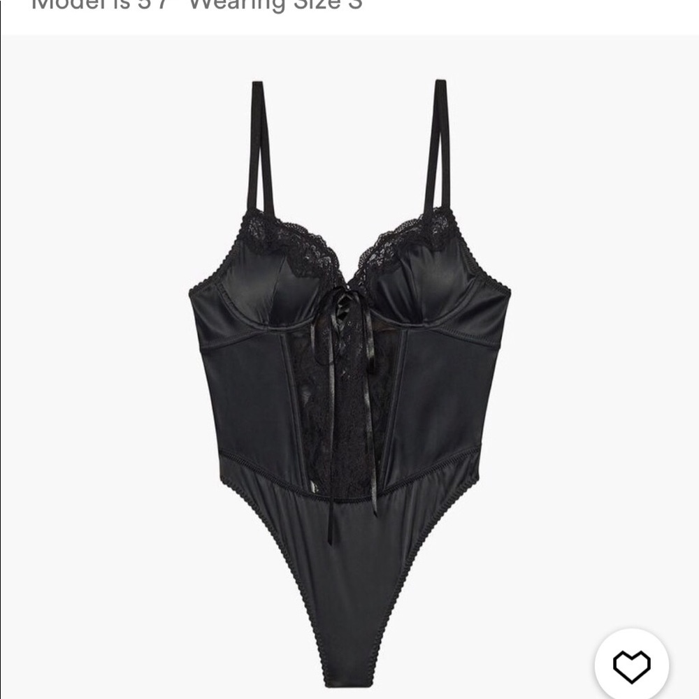 Savage Fenty satin and lace onepiece bodysuit